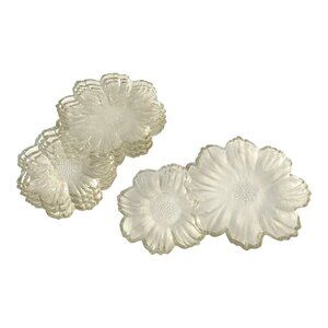 Mid-Century Colony Garden Club Snack Plates, Set of 4